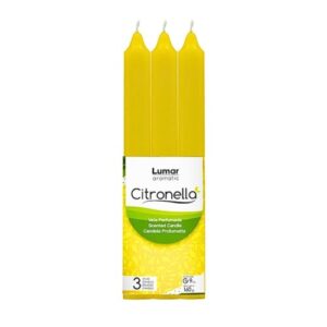 Vela Cónica com Aroma 20cm - Pack 3, Citronela