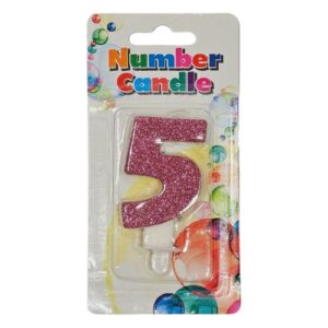 Vela de Aniversário com Formato - Número 5