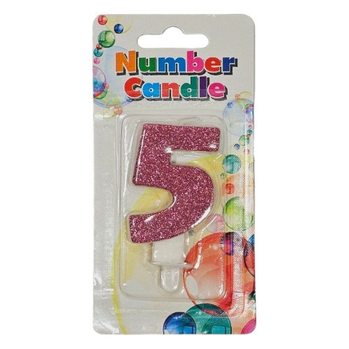 Vela de Aniversário com Formato - Número 5