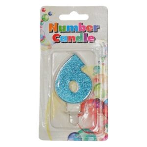 Vela de Aniversário com Formato - Número 6