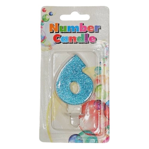 Vela de Aniversário com Formato - Número 6