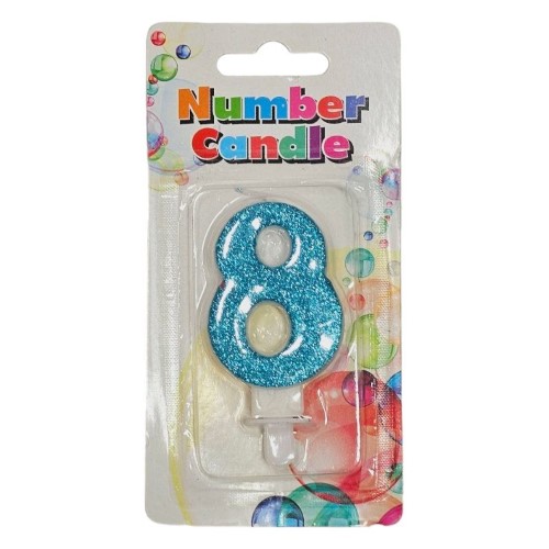 Vela de Aniversário com Formato - Número 8