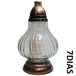 Candeeiro de Vidro com Tampa - Recarga 7Dias