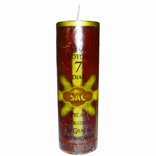 Vela Votiva 7Dias - Castanho