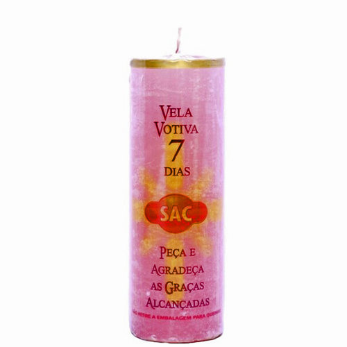 Vela Votiva 7Dias - Rosa