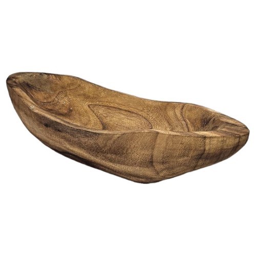 Taça Decorativa em Madeira 48x18x10cm