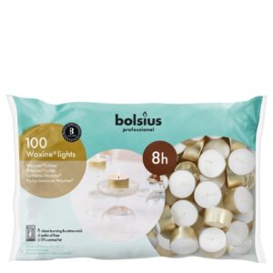 Velas Tealight para Eventos - Pack 100, Dourado, 8h de Duração