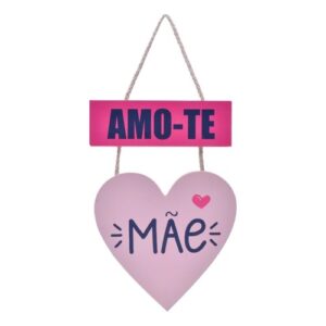 Placa de Parede em MDF com Texto 21x15x0,8cm - Mãe