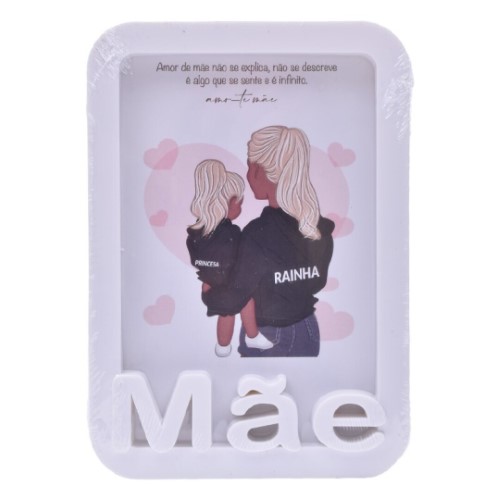 Porta-fotos em Plástico 10x15cm - Mãe