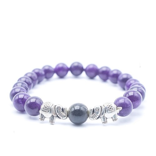 Pulseira de Pedras Força 8mm - Ametista