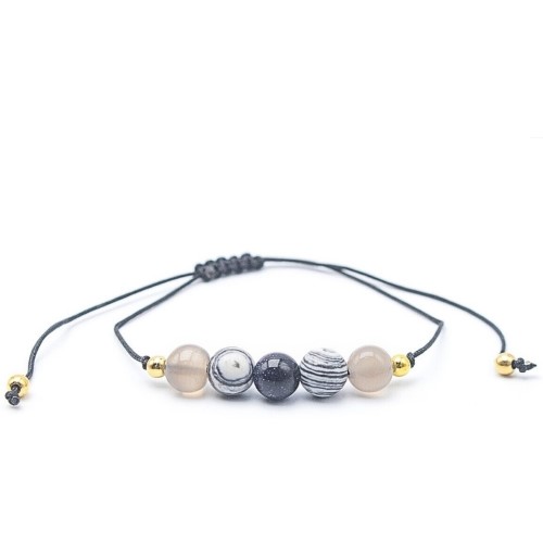 Pulseira de Pedras dos Planetas 8mm - Lua