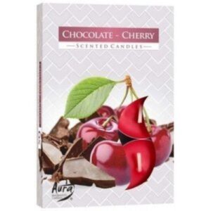 Velas Tealight Perfumadas Chocolate e Cereja - Pack de 6