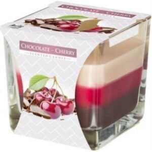 Vela Perfumada em Copo de Vidro com aroma de Chocolate e Cereja
