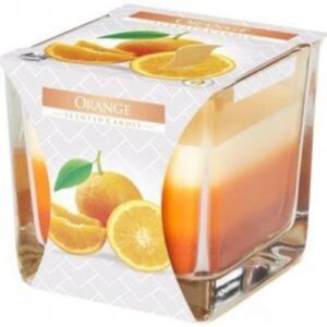 Vela Perfumada em Copo de Vidro com Aroma de Laranja