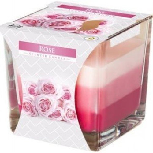 Vela Perfumada em Copo de Vidro com Aroma a Rosas