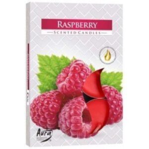 Pack de 6 Velas Tealight Perfumadas com aroma a Framboesa