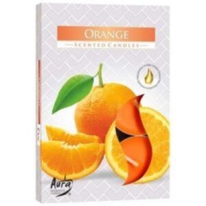 Pack de 6 Velas Tealight Perfumadas de Laranja