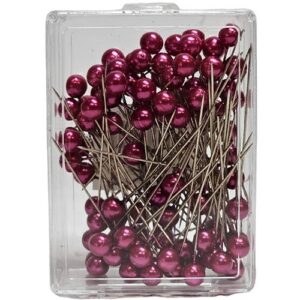 Alfinete com pérola 8mm na cor Bordeaux