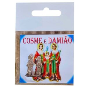 Amuleto em Metal de Cosme e Damião