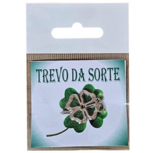 Amuleto em Metal Trevo da Sorte