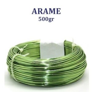Rolo de arame de alumínio verde de 500g