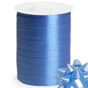 Rolo de fita azul 10mm x 250m para laços e decorações