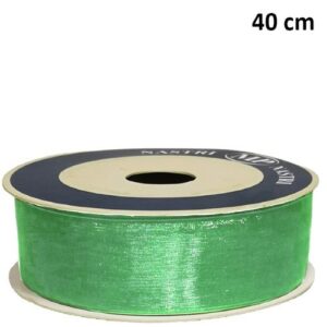 Rolo de fita de organza turquesa 40mm x 50m