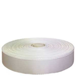 Rolo de Fita de Tecido Tafetá Branco 23mm x 50m