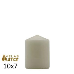 Vela Decorativa Cinzenta 10x7cm em formato cilíndrico