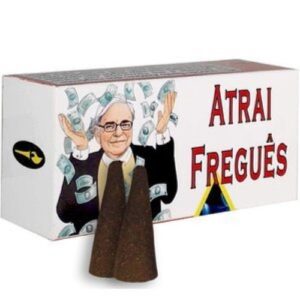 Defumador Cone Atrai Freguês em caixa com ilustração