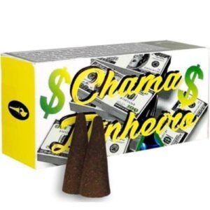 Defumador Cone Chama Dinheiro com caixa decorativa
