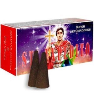 Defumador Cone Santo Expedito em embalagem colorida
