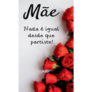 Etiqueta decorativa para velas com tema Mãe e rosas vermelhas
