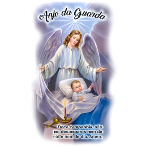 Etiqueta Decorativa para Velas com imagem de Anjo da Guarda