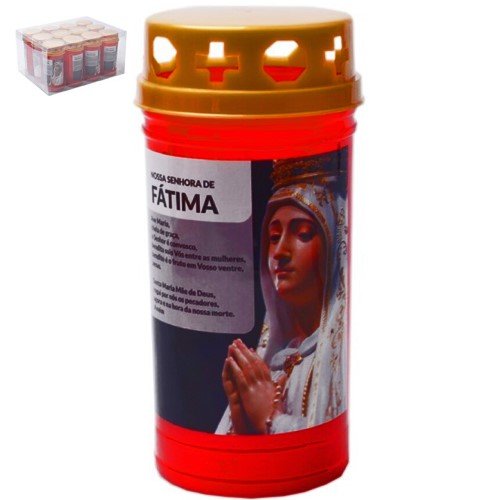 Círio Vela Elétrica com Imagem de Nossa Senhora de Fátima