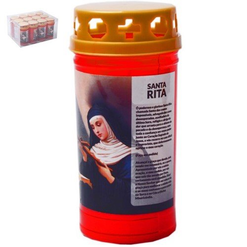 Círio Vela Elétrica com Imagem de Santa Rita