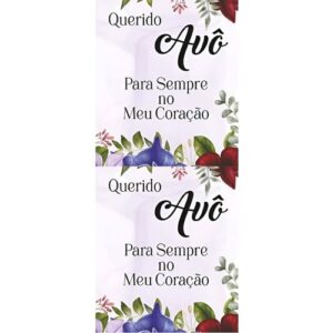 Etiqueta decorativa para velas com mensagem Querido Avô Para Sempre no Meu Coração