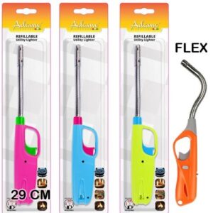 Isqueiro Flexível Grande Recarregável 29cm colorido