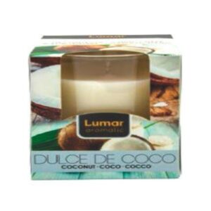 Vela Perfumada em Copo de Vidro com Aroma a Coco