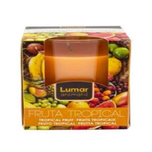 Vela Perfumada em Copo de Vidro com aroma a Fruta Tropical