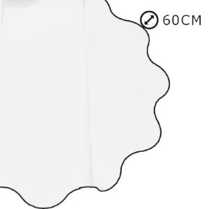 Rondela Naperon em Celofane Branco com 60cm de diâmetro