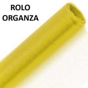 Rolo de Organza Amarelo 70cm x 10m para decorações