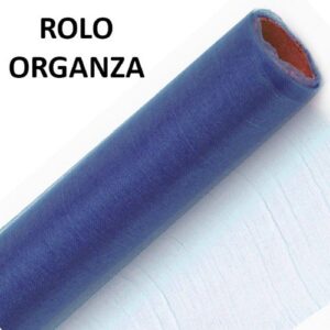 Rolo de organza azul escuro 70cm x 10m