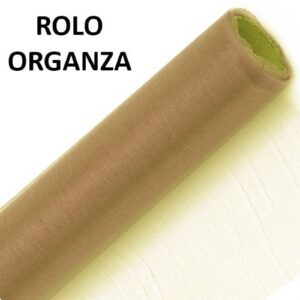 Rolo de Organza Castanho 70cm x 10m para decoração
