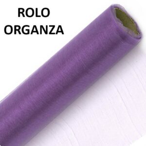 Rolo de Organza Lilás 70cm x 10m para decoração