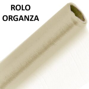 Rolo de Organza Pérola 70cm x 10m para decoração