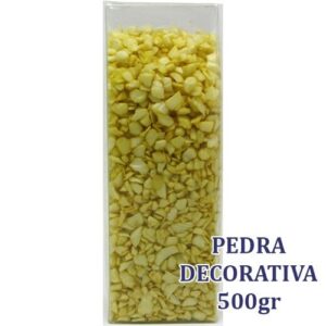 Pedras decorativas amarelas 4-6mm em embalagem de 500g