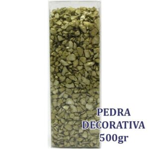 Pedras decorativas douradas 500g para decoração elegante