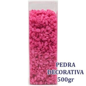 Pedras decorativas rosa 500g para decoração criativa