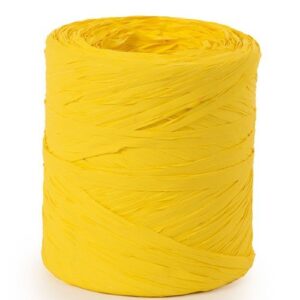 Rolo de Fita de Ráfia Amarelo 15mm x 200m
